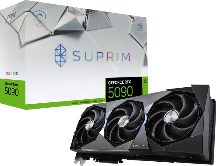 MSI GeForce RTX 5090 SUPRIM SOC 32GB verpakking