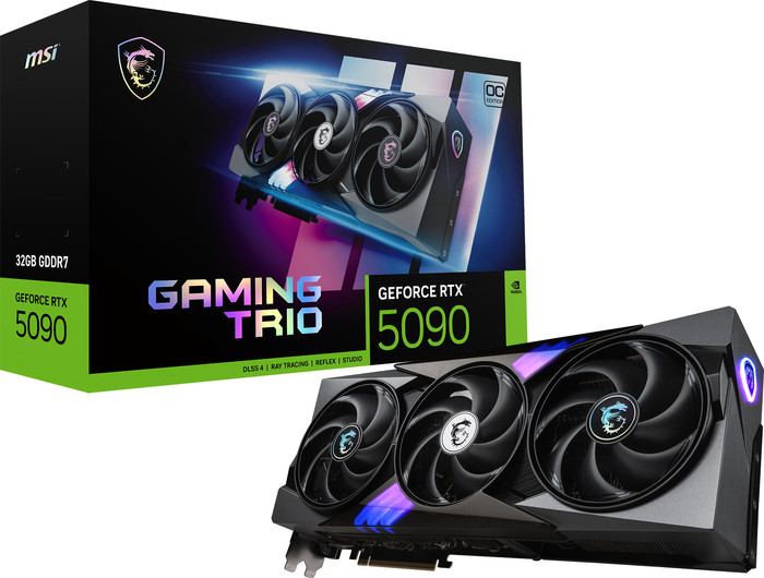MSI GeForce RTX 5090 GAMING TRIO OC 32GB packaging