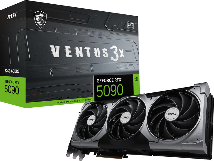 MSI GeForce RTX 5090 VENTUS 3X OC 32GB verpakking