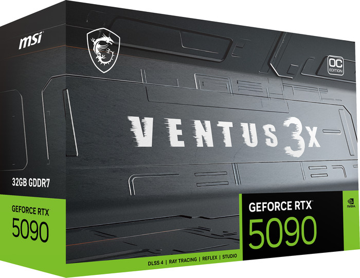 MSI GeForce RTX 5090 VENTUS 3X OC 32GB verpakking