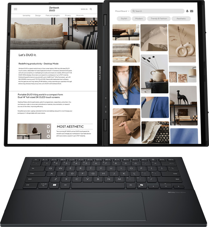 ASUS Zenbook Duo OLED UX8406CA-PZ032W voorkant