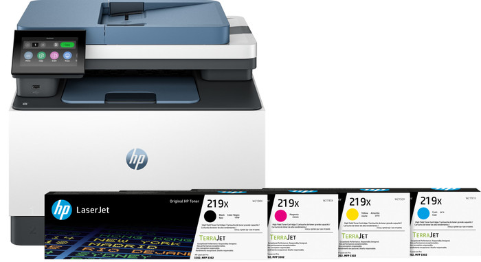 HP Color LaserJet 3302fdw + 1 set extra XL toners Main Image