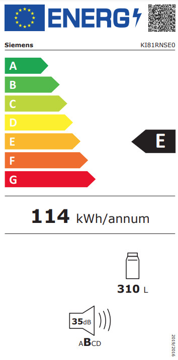 Siemens KI81RNSE0 energy label