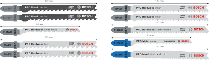 Bosch Professional PRO Wood and Metal Decoupeerzaagblad (10x) detail