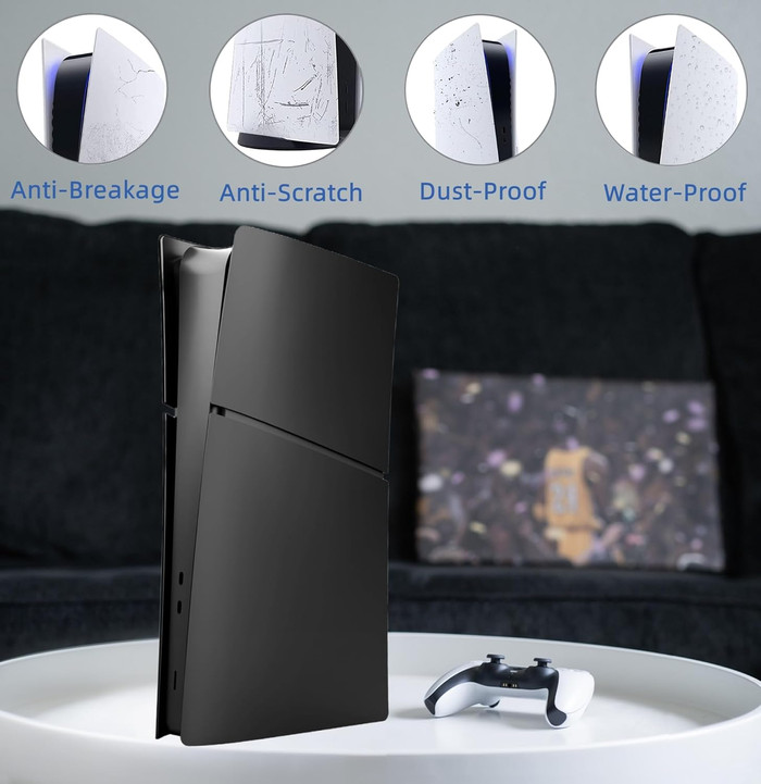 PS5 Slim Digital Edition + Covers Zwart + Extra Controller Wit + Oplaadstation visual leverancier