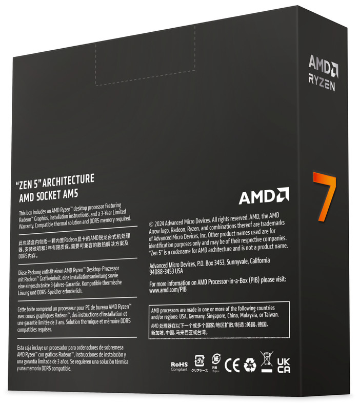 AMD Ryzen 7 9800X3D achterkant