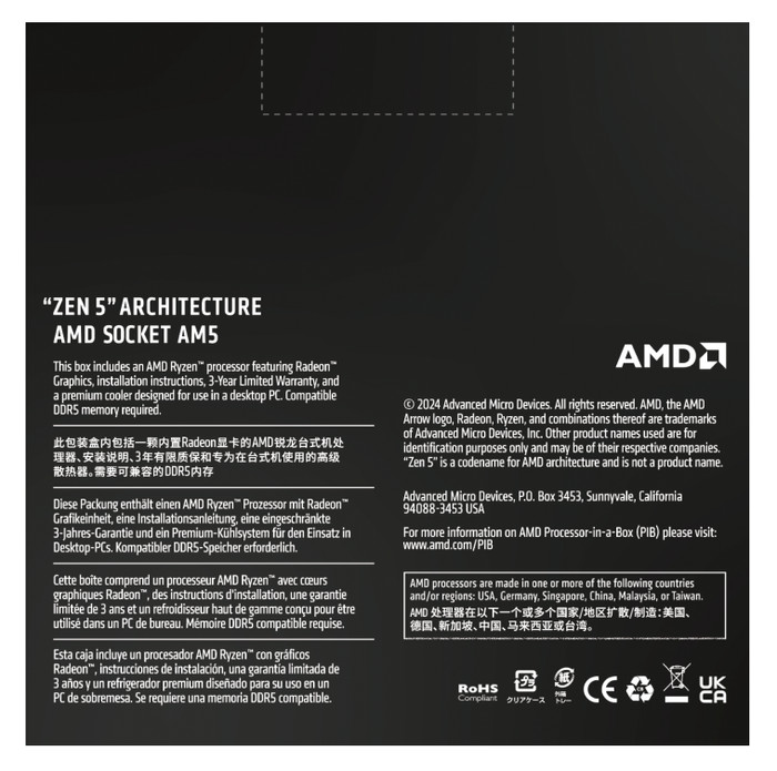 AMD Ryzen 5 9600X achterkant