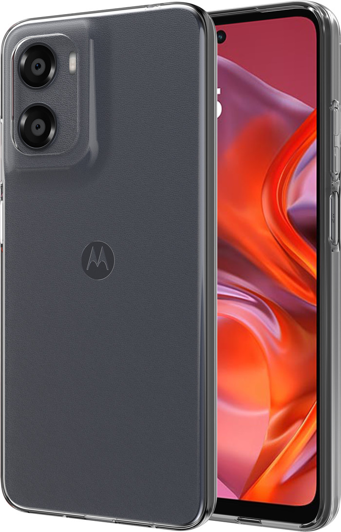 Just in Case Soft Design Motorola Moto E15 Back Cover Transparant samengesteld product