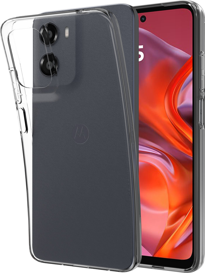 Just in Case Soft Design Motorola Moto E15 Back Cover Transparant samengesteld product