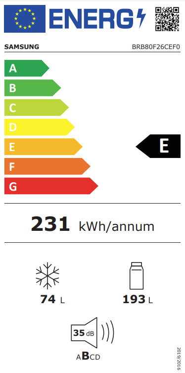 Samsung BRB80F26CEF0EF energielabel