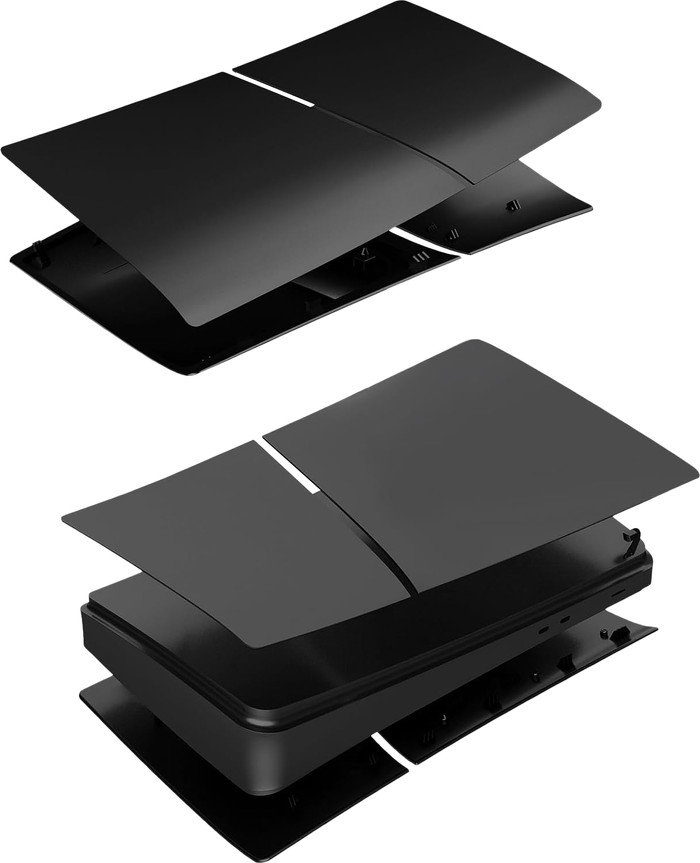 PS5 Slim Digital Edition + Covers Zwart + Extra Controller Wit + Oplaadstation accessoire
