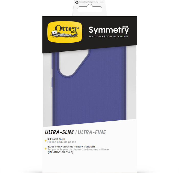 OtterBox Symmetry Soft Touch Samsung Galaxy S25 Ultra Back Cover with Magnet Purple packaging