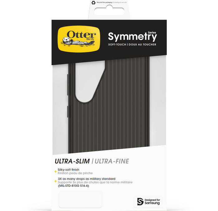 Otterbox Symmetry Soft Touch Samsung Galaxy S25 Back Cover met Magneet Zwart verpakking