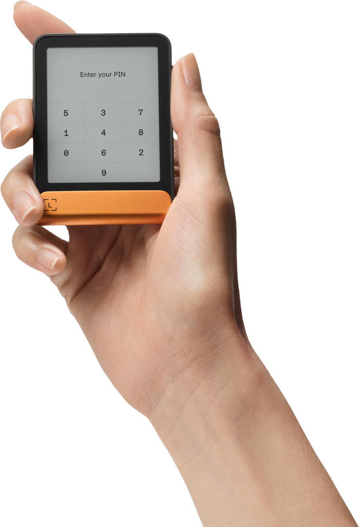 Ledger Flex BTC Oranje visual leverancier