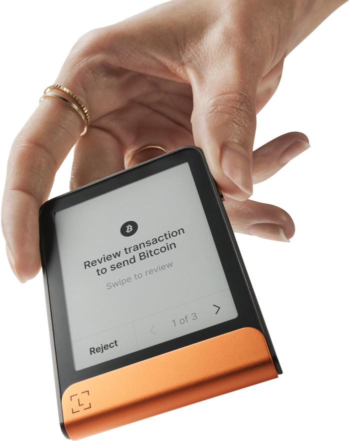 Ledger Flex BTC Oranje visual leverancier