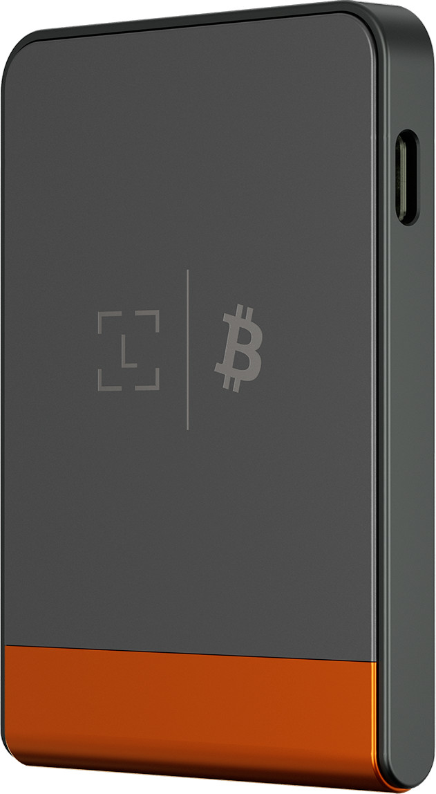 Ledger Flex BTC Oranje achterkant