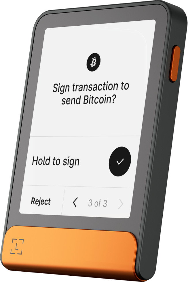 Ledger Flex BTC Oranje linkerkant