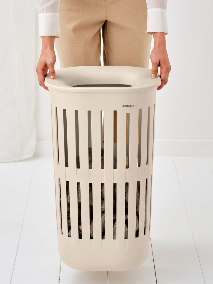 Brabantia Collect-It Laundry Basket 55L - Set of 2 - Beige product in use