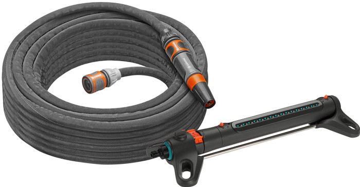 Gardena Textielslang Liano Life 15m Set + Gardena Zwenksproeier AquaZoom M Main Image