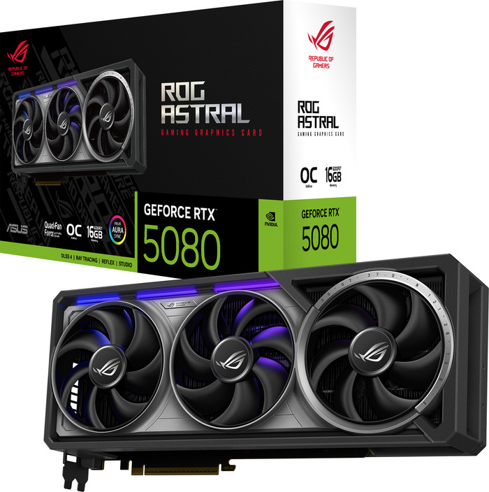 ASUS ROG Astral GeForce RTX 5080 OC 16GB verpakking