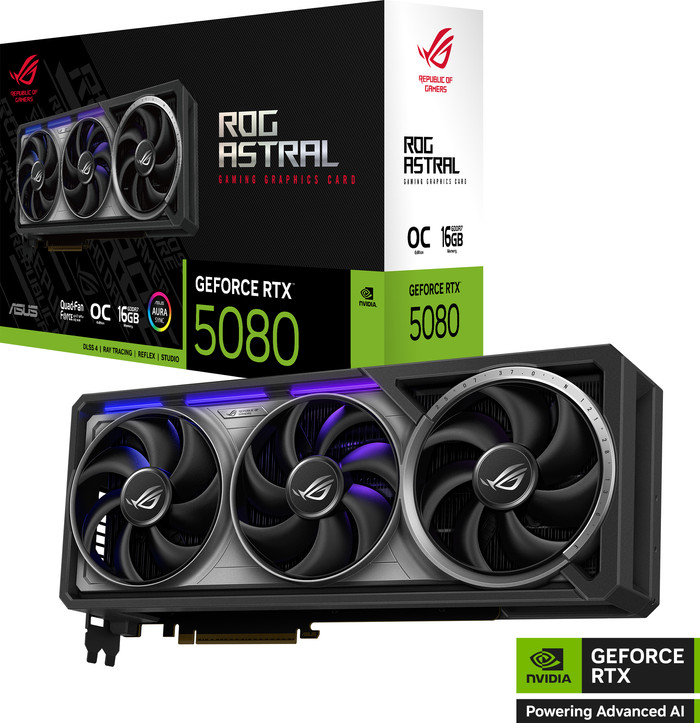 ASUS ROG Astral GeForce RTX 5080 OC 16GB verpakking
