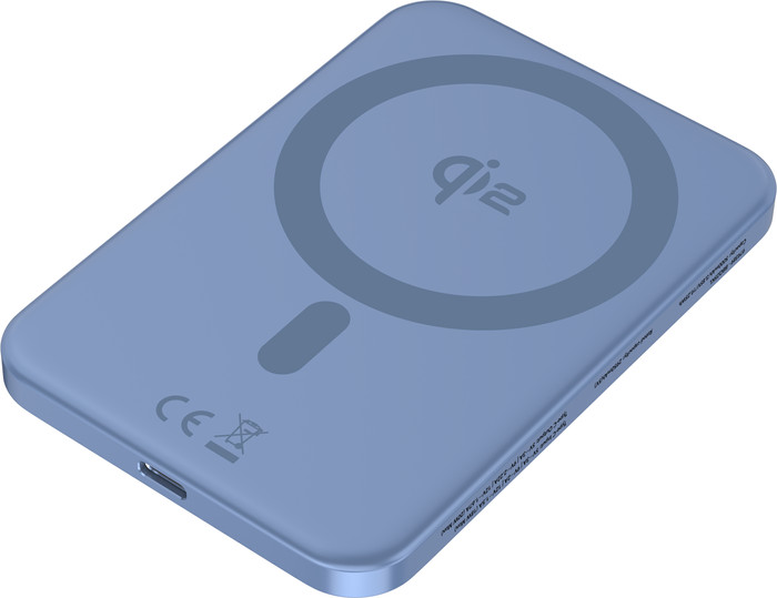BlueBuilt Draadloze Powerbank met Qi2 en MagSafe 5.000 mAh met Snelladen 20 Watt Blauw Main Image