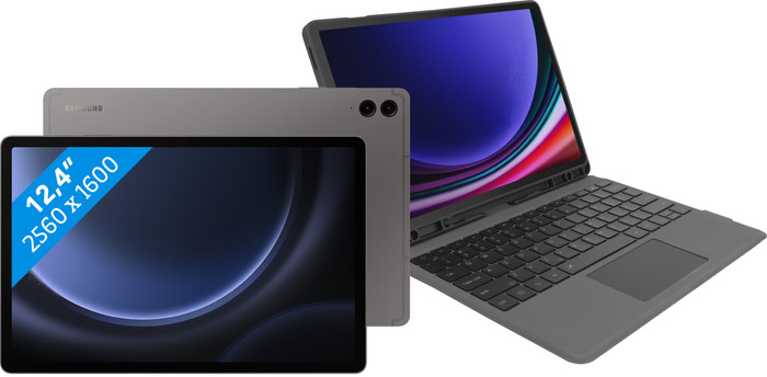 Samsung Galaxy Tab S9 FE Plus 128GB Wifi Grijs + Toetsenbord Hoes QWERTY Main Image