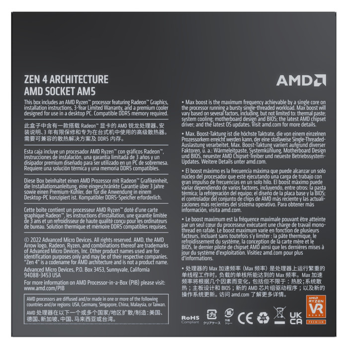 AMD Ryzen 9 7950X achterkant