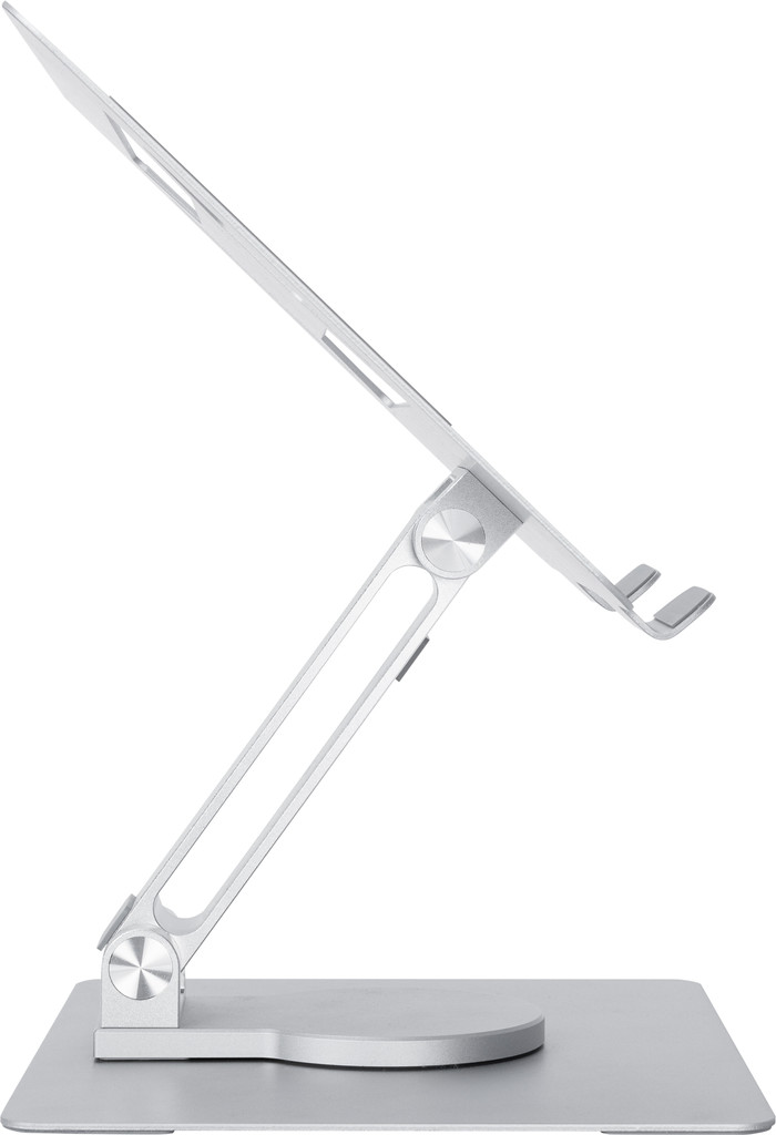 BlueBuilt Draaibare en Verstelbare Laptopstandaard 10 - 17 Inch linkerkant