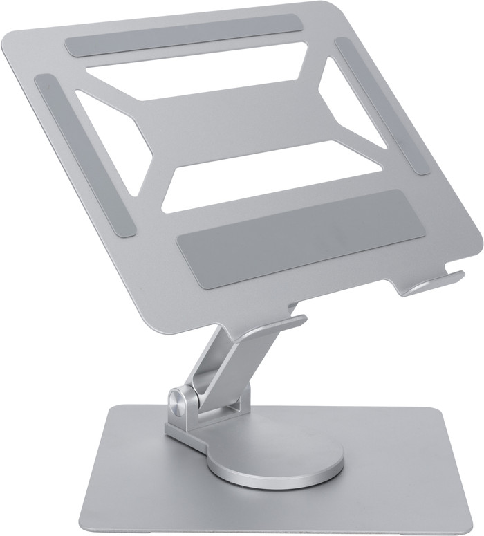 BlueBuilt Draaibare en Verstelbare Laptopstandaard 10 - 17 Inch linkerkant