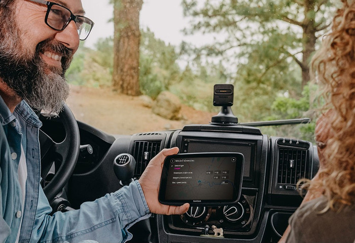 TomTom GO Camper Max World + Premium Pack product in use
