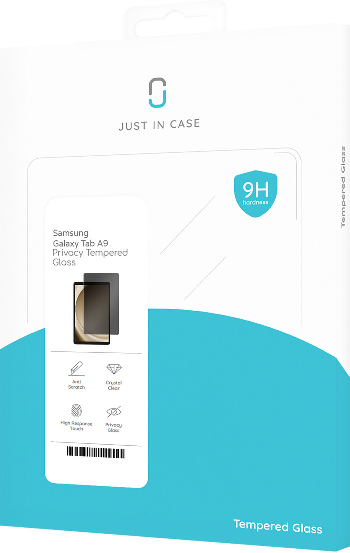Just in Case Samsung Galaxy Tab A9 Screenprotector Glas verpakking