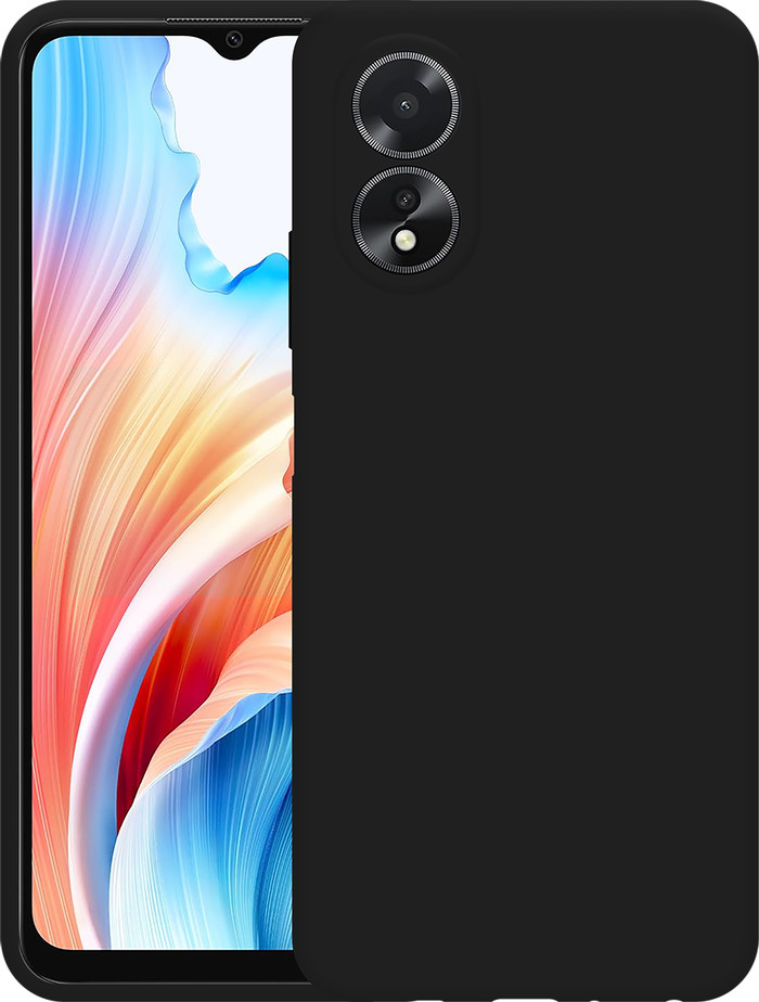 Just in Case Soft Design Oppo A38 4G / A18 4G Back Cover Zwart voorkant