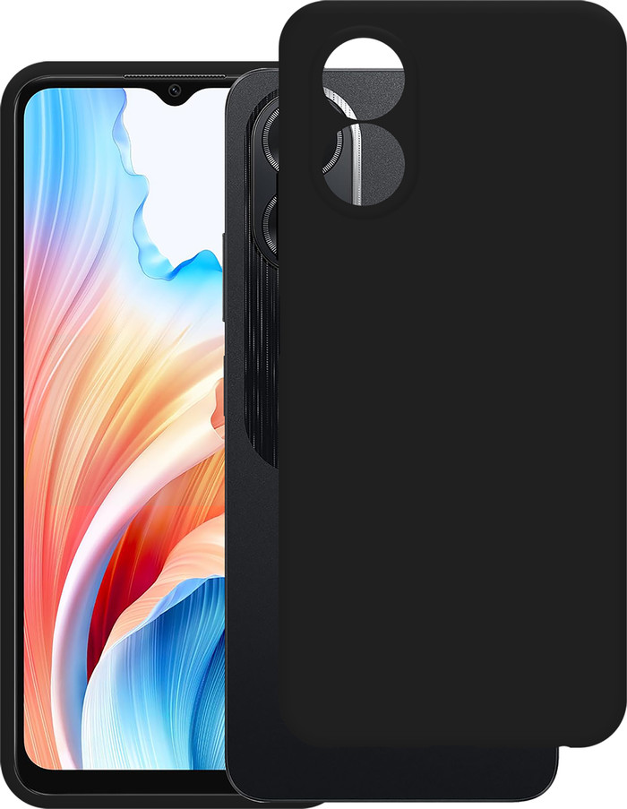 Just in Case Soft Design Oppo A38 4G / A18 4G Back Cover Zwart voorkant