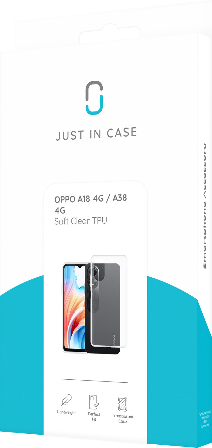 Just in Case Soft Design Oppo A38 4G / A18 4G Back Cover Transparant verpakking