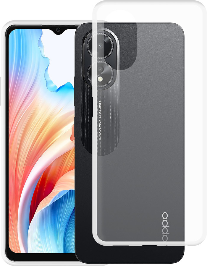 Just in Case Soft Design Oppo A38 4G / A18 4G Back Cover Transparant voorkant