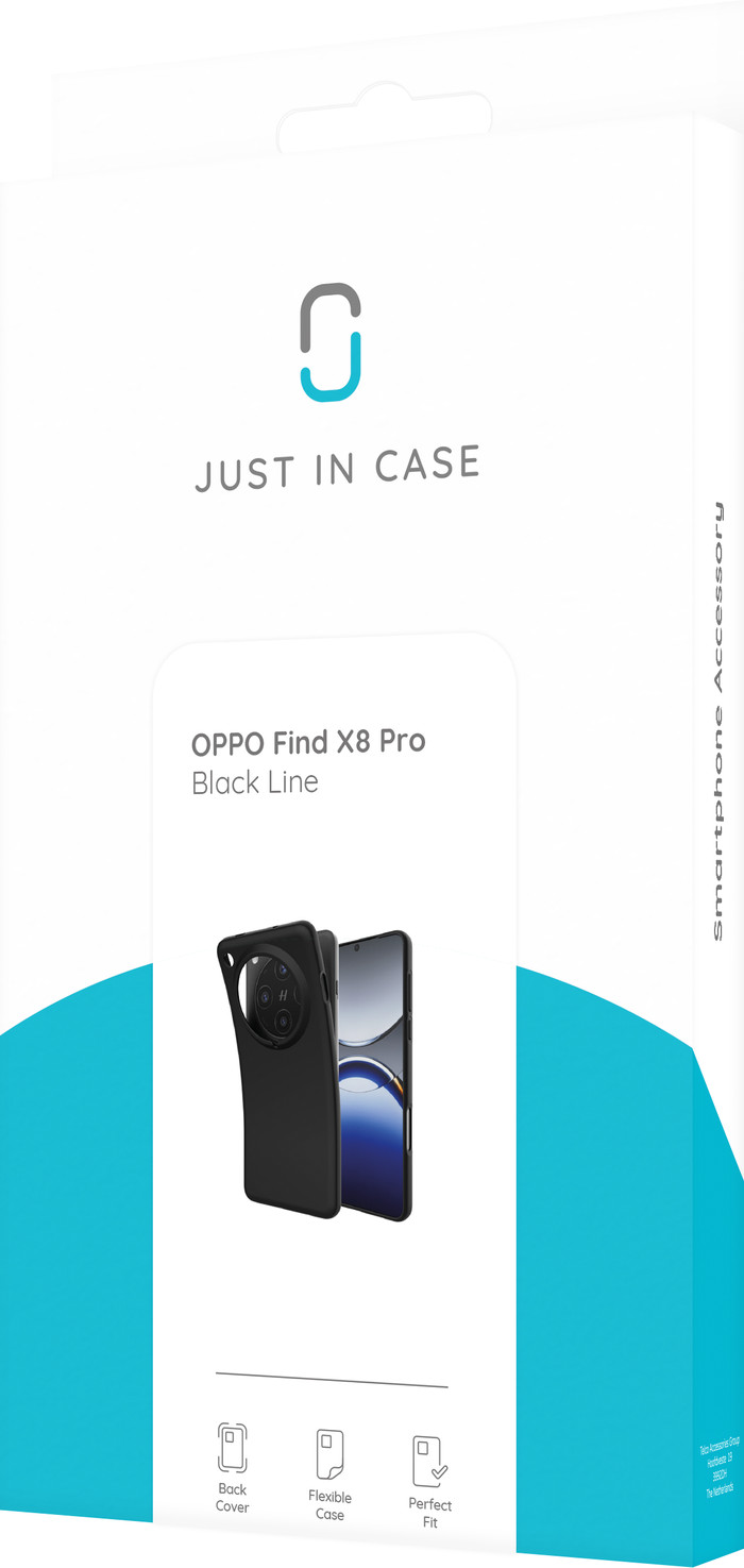 OPPO Find X8 Pro 512GB Zwart 5G + Just in Case Back Cover Zwart verpakking