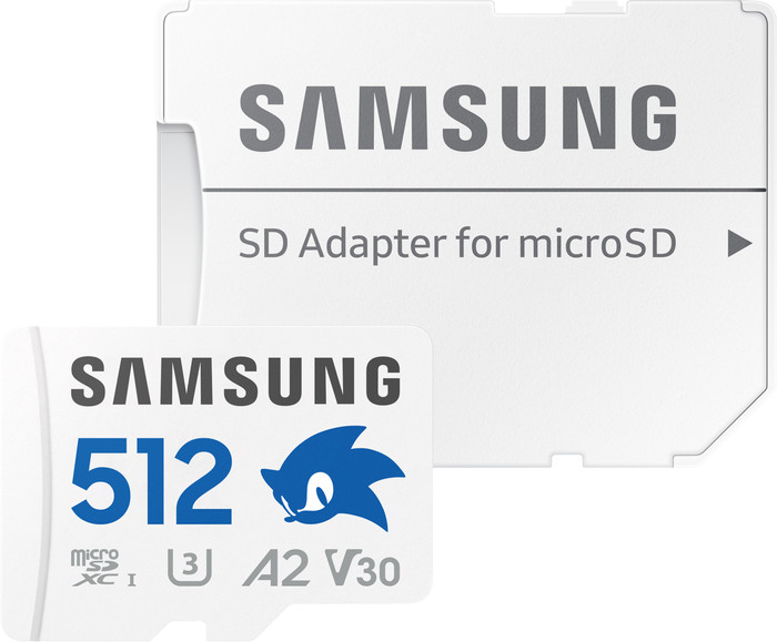 Samsung MicroSDXC PRO Plus 512GB Sonic the Hedgehog voorkant