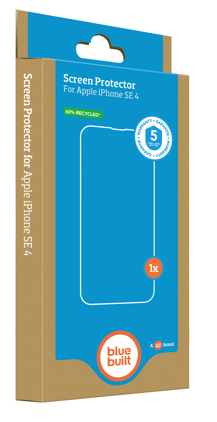 BlueBuilt Apple iPhone 16e Screenprotector Glas Duo Pack verpakking