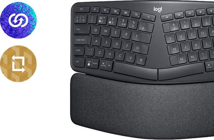 Logitech K860 Ergonomisch Draadloos Toetsenbord QWERTY + Logitech MX Master 3S visual leverancier