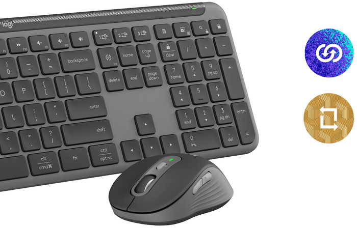 Logitech MK950 Signature Slim Draadloze Toetsenbord en Muis Combo Qwerty Zwart visual leverancier