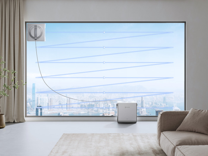 ECOVACS WINBOT W2 PRO OMNI product in use