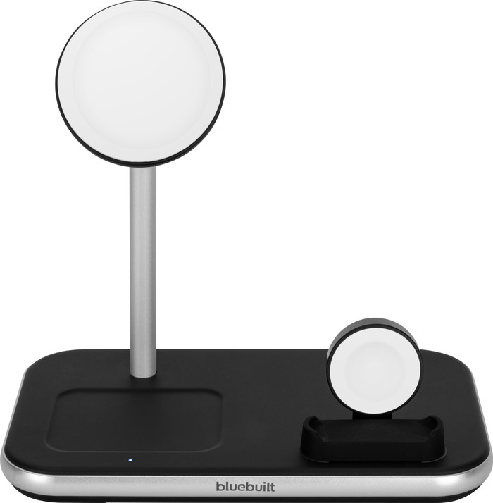BlueBuilt 3-in-1 Draadloze Oplader met Qi2 15W Zwart voorkant