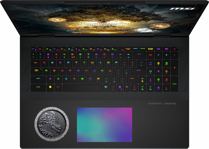 MSI Titan 18 HX Dragon Edition Norse Myth A2XWJG-405NL bovenkant