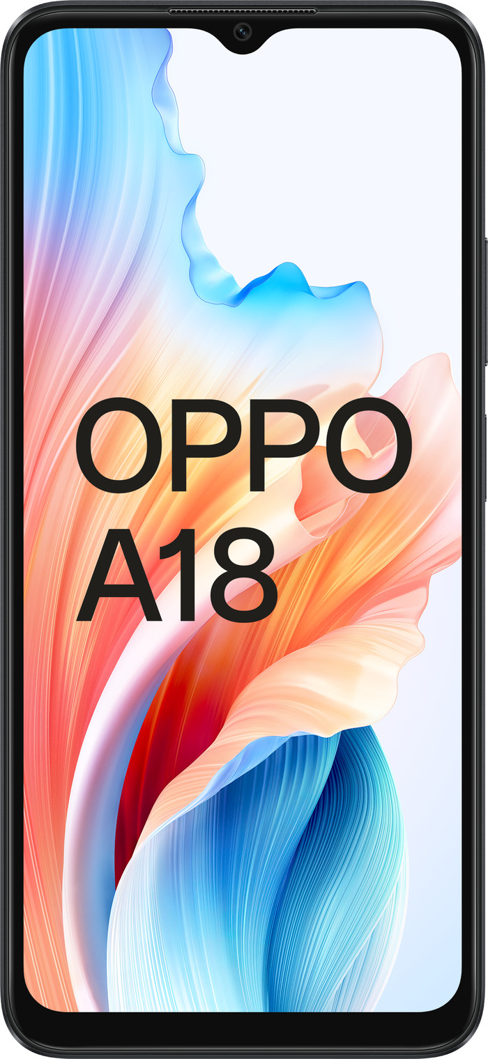 OPPO A18 128GB Zwart 4G voorkant