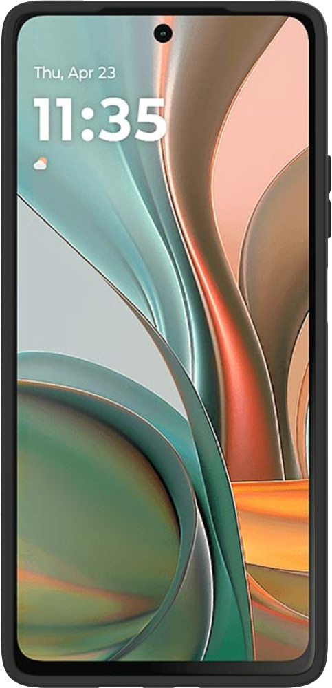 Just in Case Soft Design Motorola Moto G15/ G15 Power Back Cover Zwart voorkant