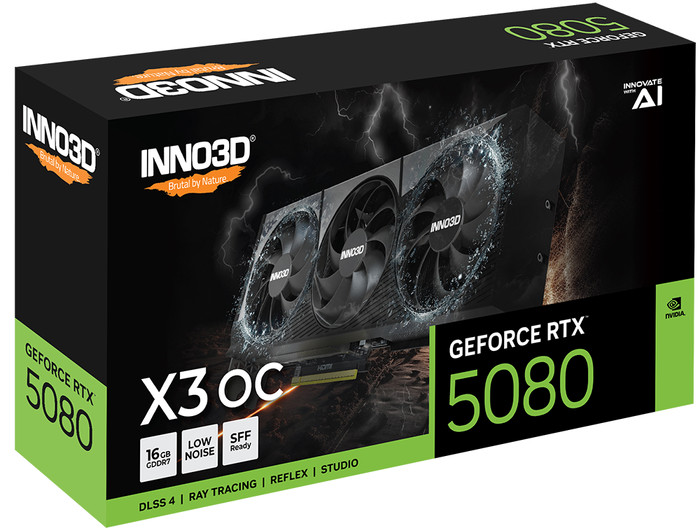 INNO3D GeForce RTX 5080 X3 OC 16GB verpakking