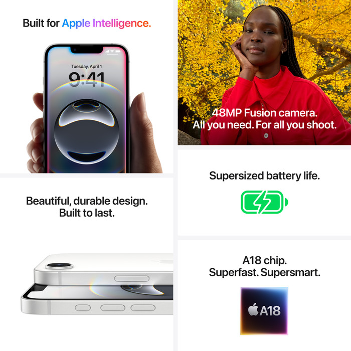 Apple iPhone 16e 128GB Zwart visual leverancier
