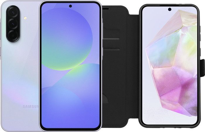 Samsung Galaxy A36 128GB Paars 5G + BlueBuilt Book Case Zwart Main Image