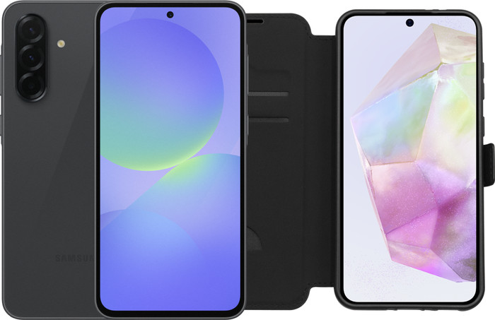 Samsung Galaxy A36 256GB Zwart 5G + BlueBuilt Book Case Zwart Main Image